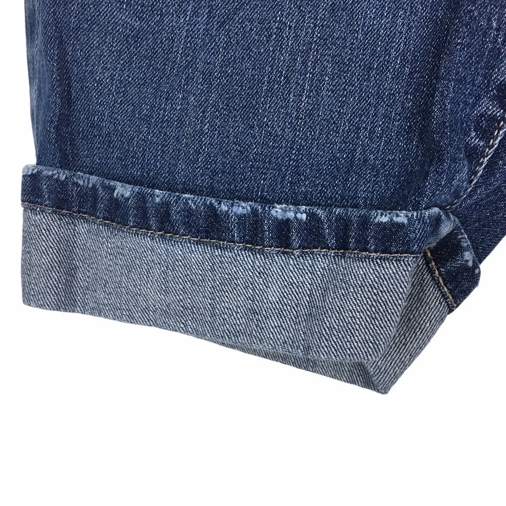 LEVI’S Jean Shorts 515 Denim Cuffed Bermuda Distressed Stretch Mid Rise Size 8